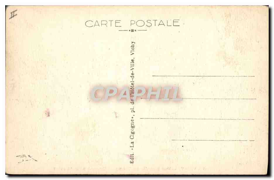 CPA Cheval Equitation Hippisme Vichy Vue generale du champ de courses prise en avion — Verso