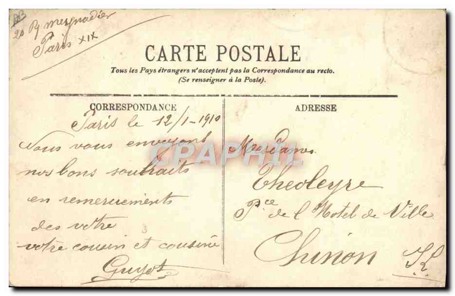 Paris — Départ pour les Courses, Place de la Concorde — LL. — Reverso