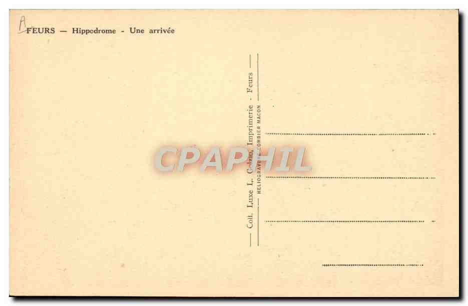 Feurs — Hippodrome — Une arrivée — Cim — Reverso