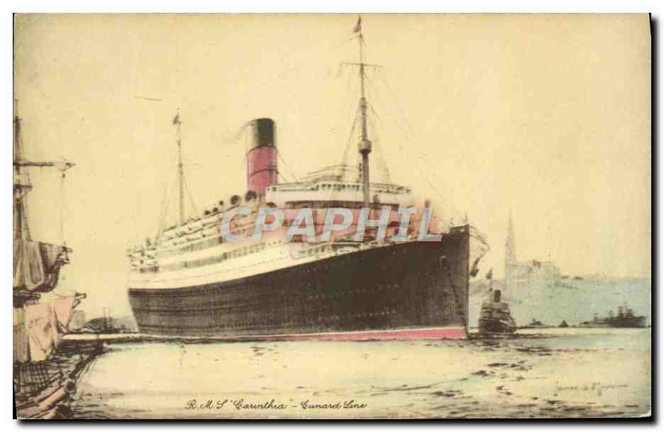 R.M.S. 'Carinthia' — Cunard Line — vue de port
