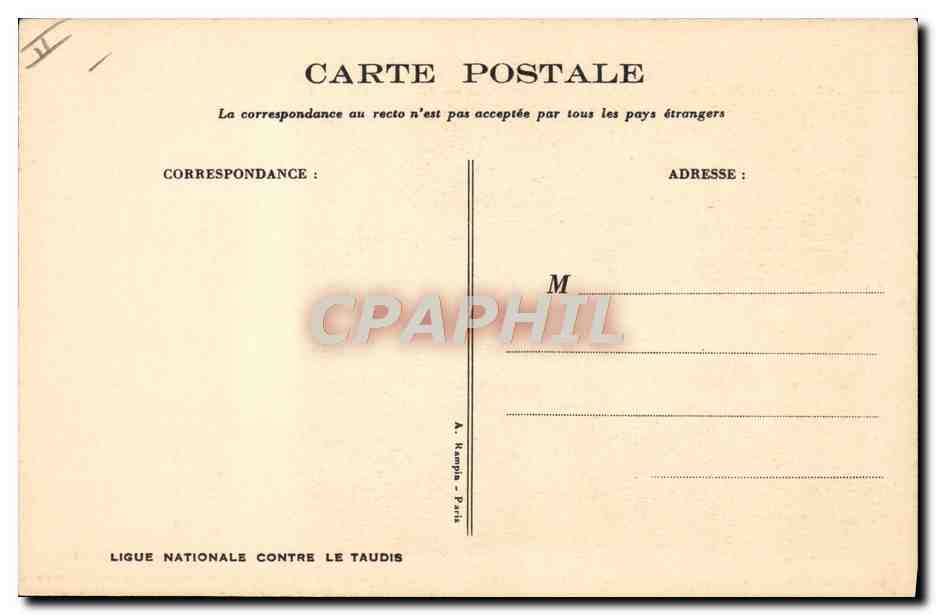 Enfants à l'école — scène de rue — éditeur : A. Rampla - Paris — Verso