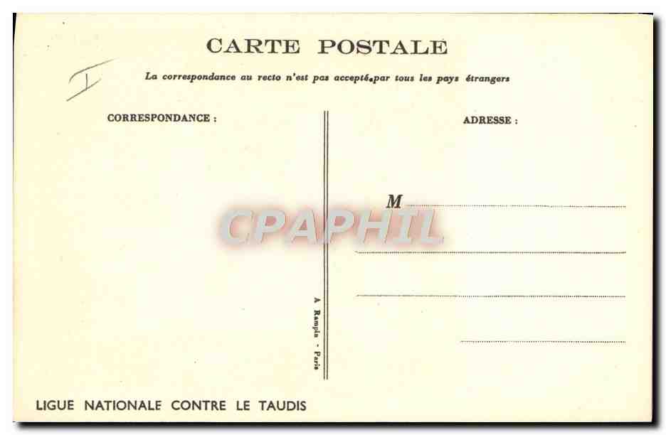 Femme et enfant dans une rue — scène de vie — dessin de Roulbey — Ligue Nationale Contre le Taudis — Reverso