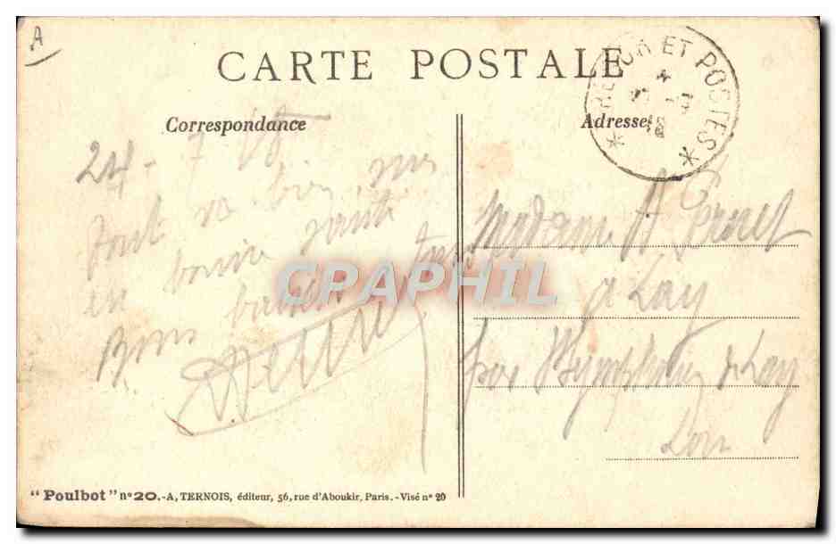 Soldats en permission — humour militaire — éditeur Poulbot, n°20 — Verso