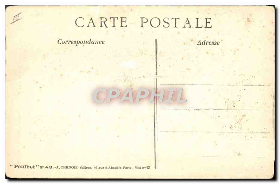 Bambini davanti a una vetrina di confetteria — ricordo di pace prima della guerra — Poulbot n°43 — Verso