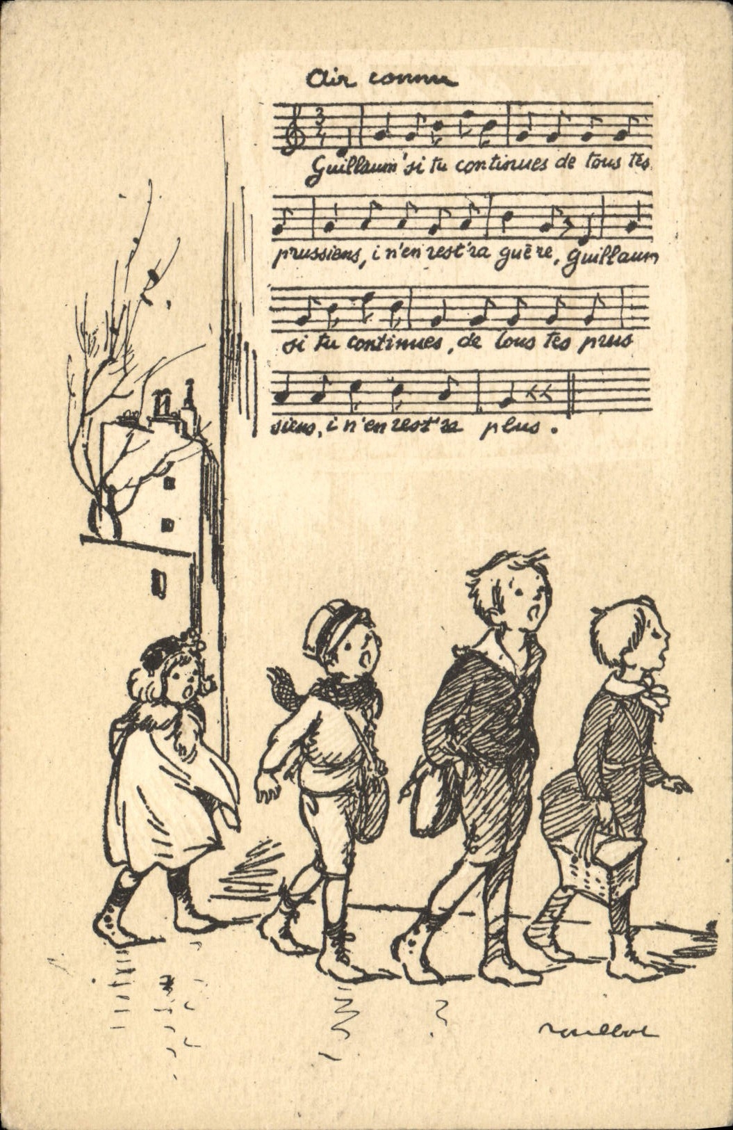 Bambini che cantano — Aria conosciuta — Poulbot n°47-A, Ternois