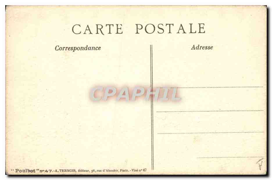 Bambini che cantano — Aria conosciuta — Poulbot n°47-A, Ternois — Verso