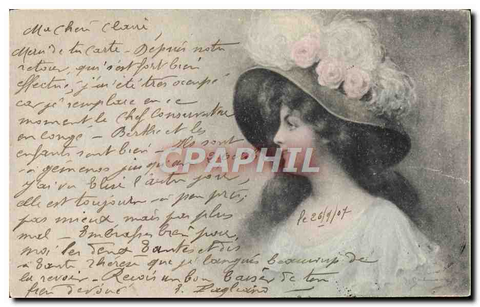 CPA Fantaisie Illustrateur Femme