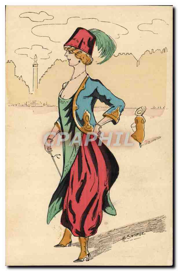 CPA Fantaisie Illustrateur Femme sauvage 