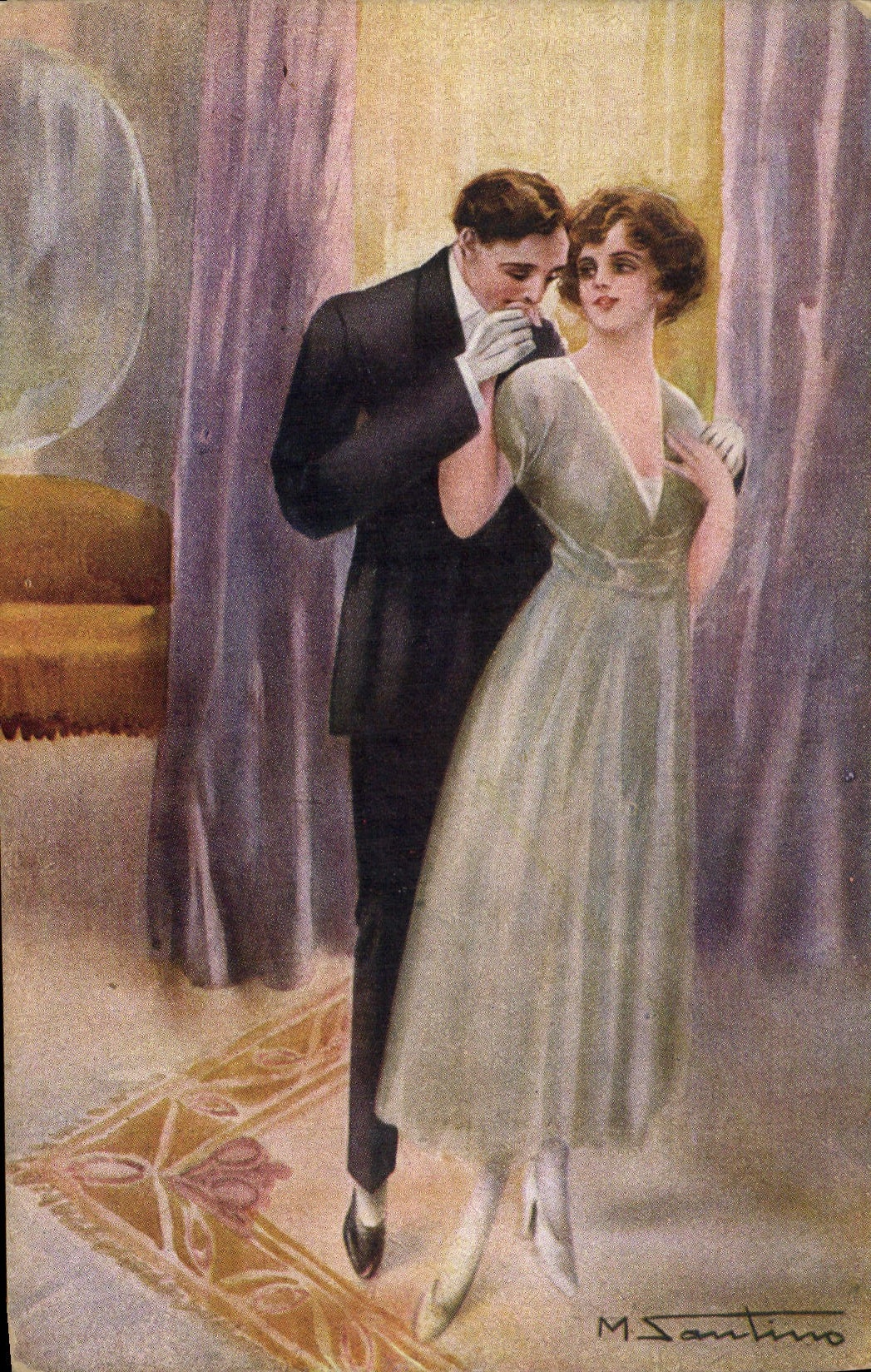 CPA Fantaisie Illustrateur Femme Santino