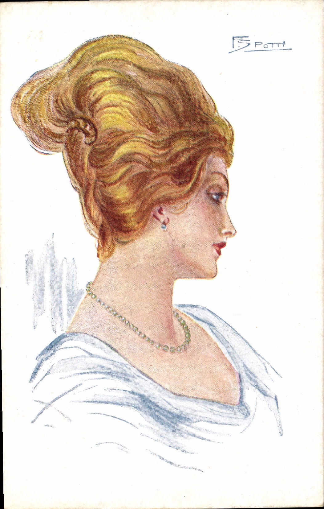 CPA Fantaisie Illustrateur Femme 