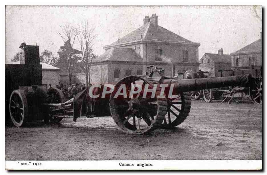CPA Militaria Canons anglais