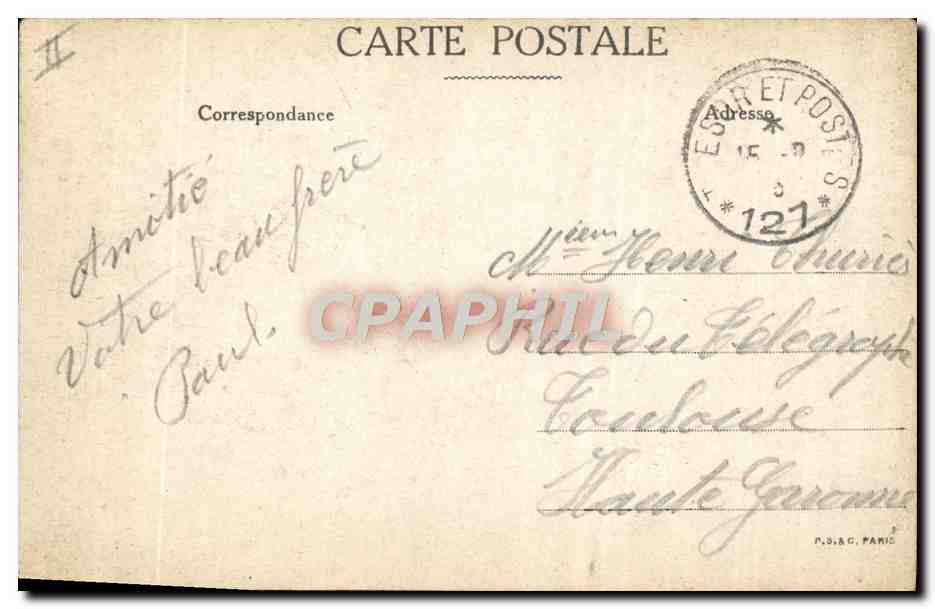 CPA Militaria Haute Alsace le tir de notre 120 long  — Rückseite