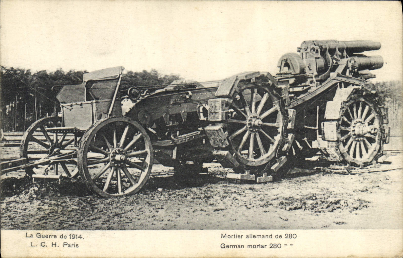 Mortier allemand de 280 — Guerre de 1914 — L. C. H. Paris