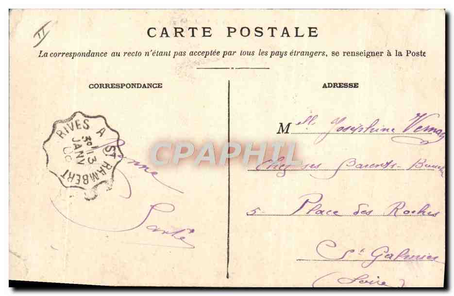 CPA Militaria Lyon 16eme bataillon d'artillerie a pied Manoeuvre d'artillerie — Rückseite