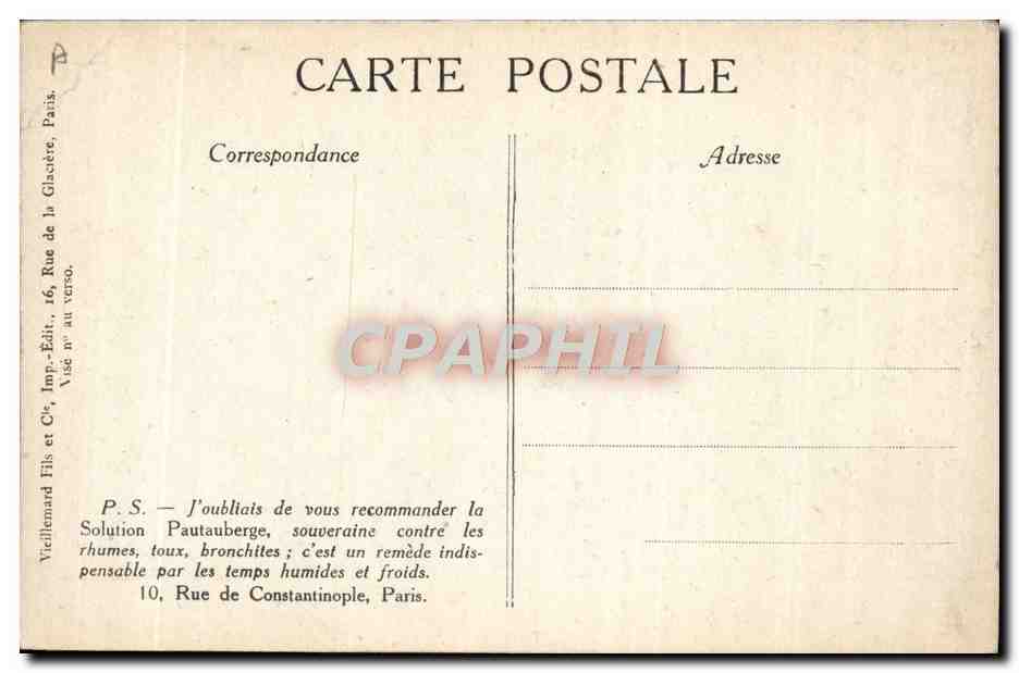 CPA Militaria Paris Musee des invalides Piece de 57 prise aux batailles d'Artois en 1915 — Rückseite