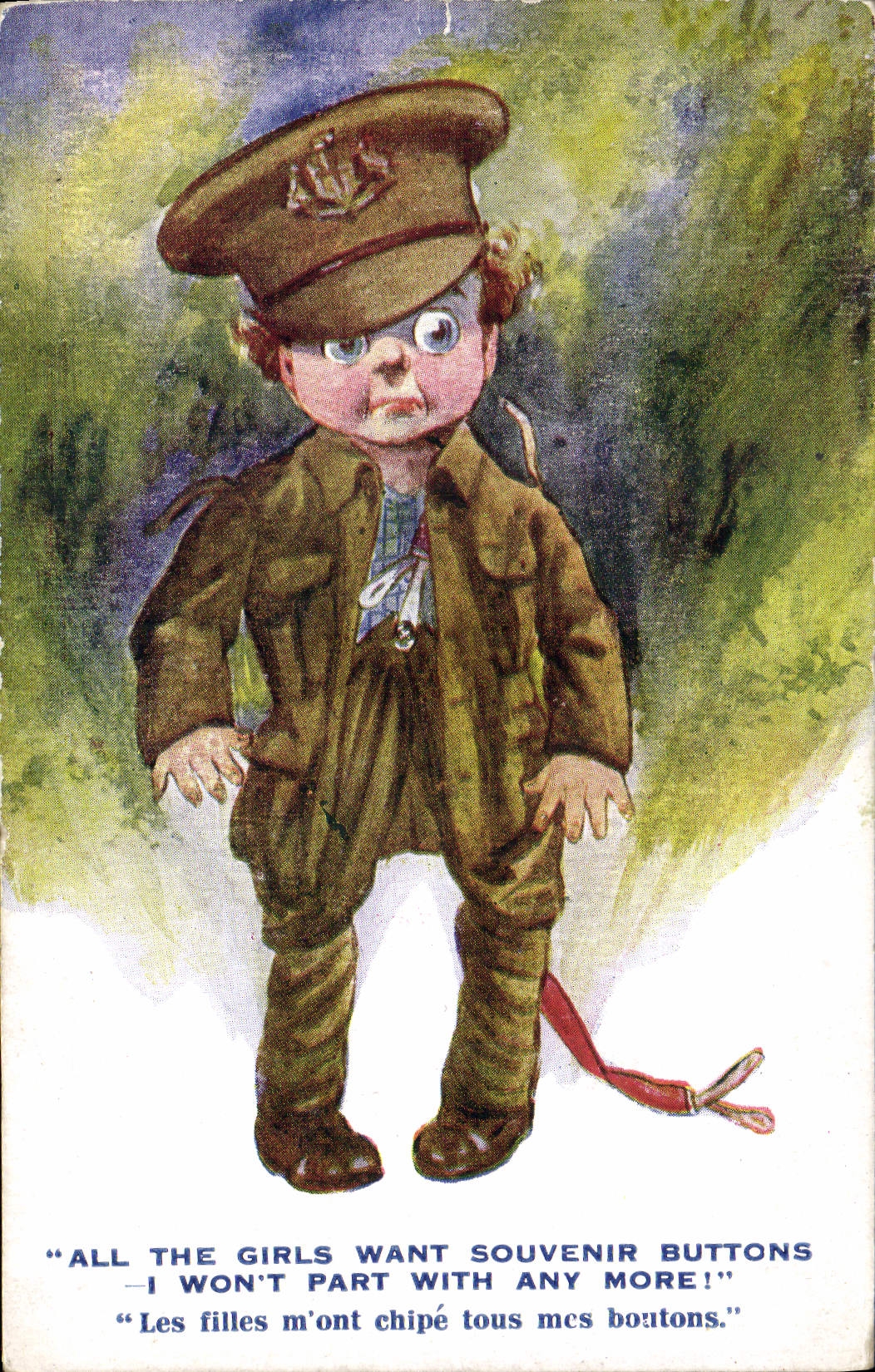 CPA Fantaisie Illustrateur Enfant Soldat Militaria
