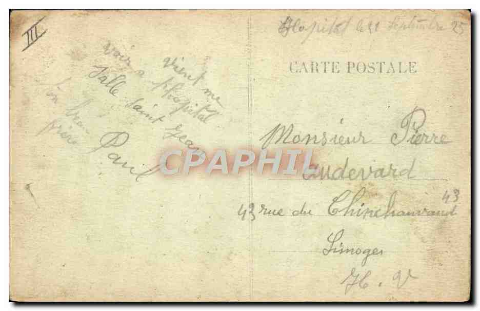 CPA Folklore Depart pour la fete Auvergne Cantal — Verso