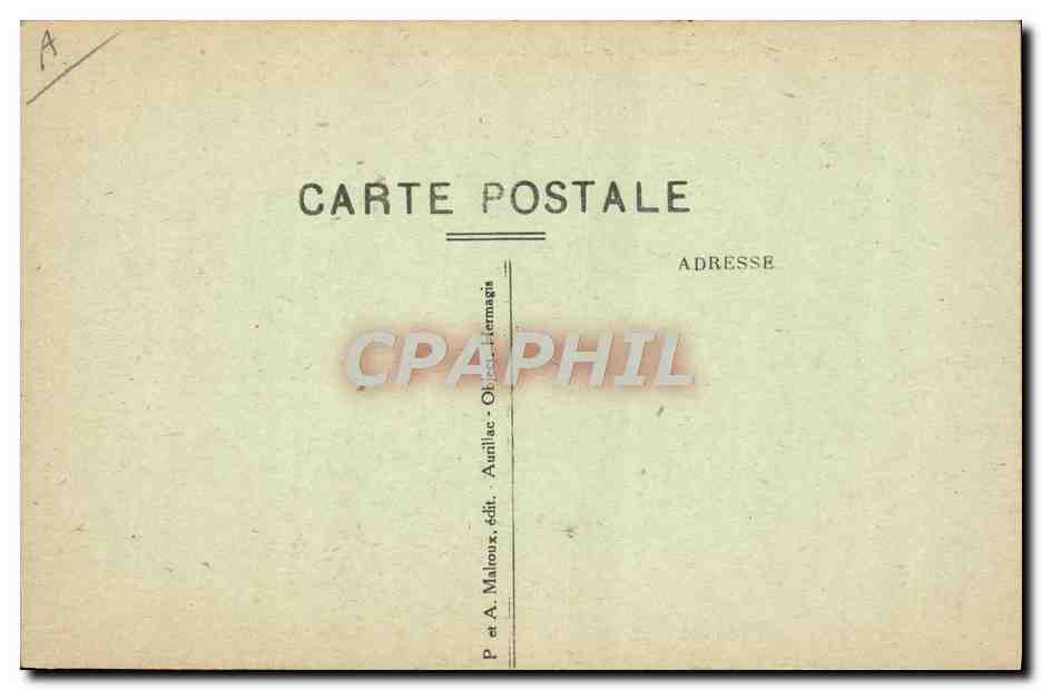 CPA Folklore Auvergne Un jour de mariage  — Verso