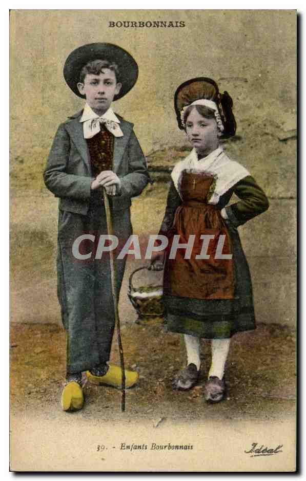 CPA Folklore Bourbonnais Enfants bourbonnais 