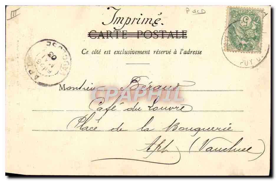 CPA Folklore Parganet Costume des environs d'Issoire — Verso