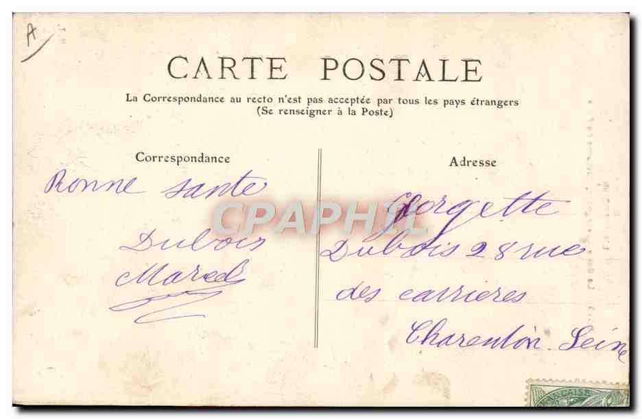 CPA Folklore Auvergne La belle Auvergnate Costume de fete  — Verso