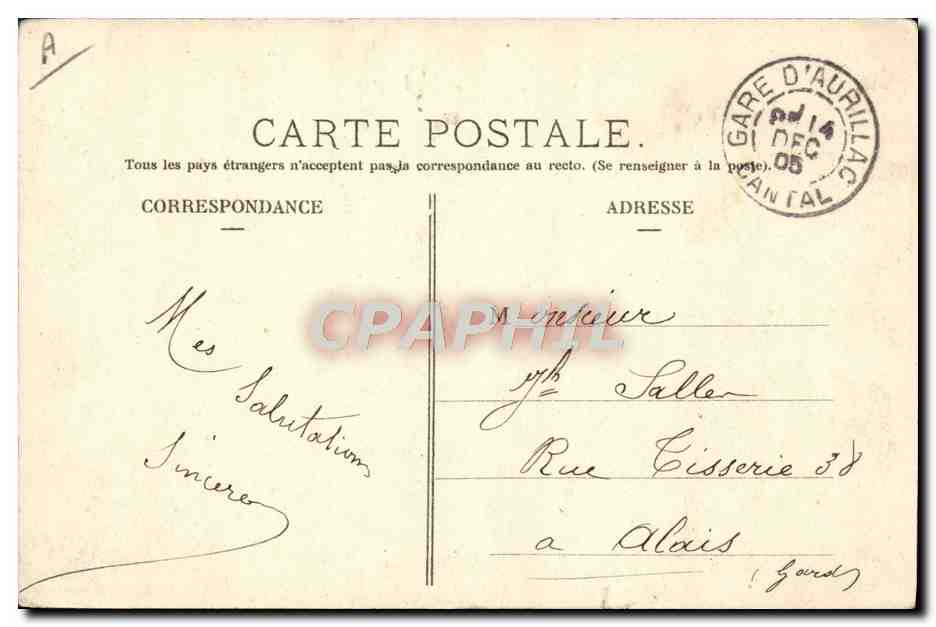 CPA Folklore La bourree d'Auvergne — Verso
