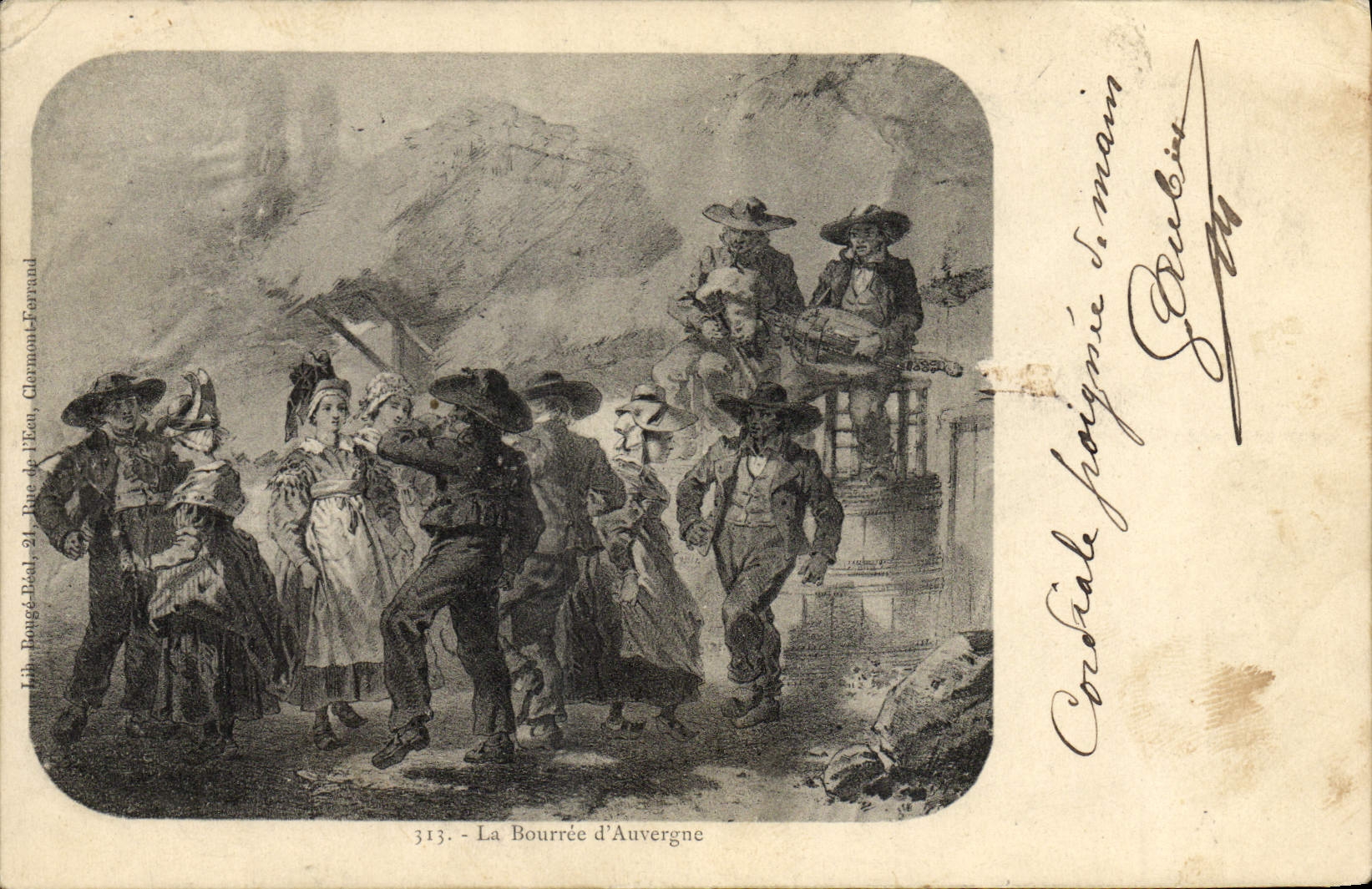 CPA Folklore La bourree d'Auvergne