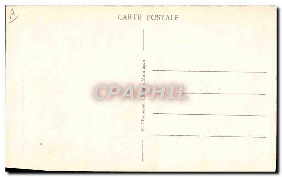 CPA Folklore Jeune Bourbonnaise des environs de Montlucon  — Verso