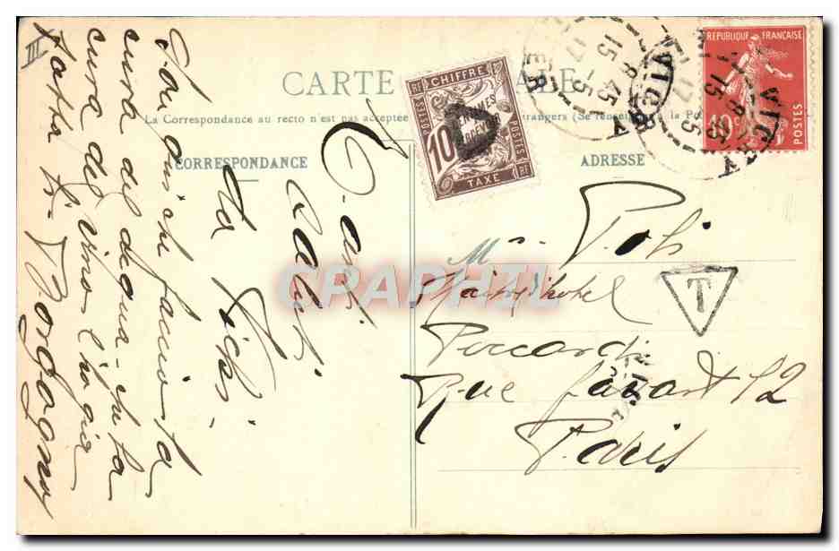 CPA Folklore Les Malavaux Passage du gue du Jolan Automobile — Verso