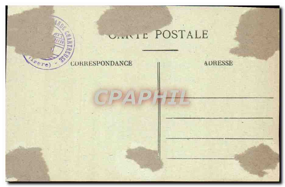 CPA Dauphine Couvent de la Grande Chartreuse Le Cimetiere — Rückseite