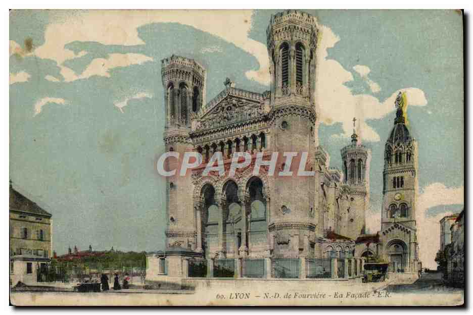 LYON - N.-D. de Fourvière - Façade - E.R.