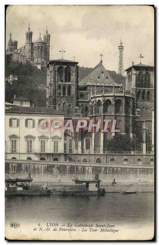 LYON — La Cathédrale Saint-Jean et N.-D. de Fourvière — La Tour Métallique