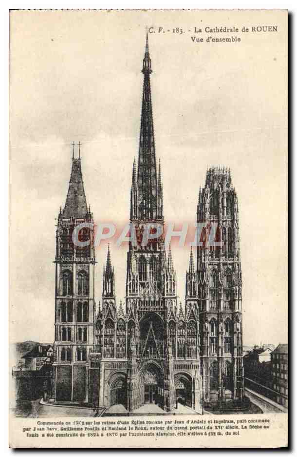 CPA La Cathedrale de Rouen Vue d'ensemble