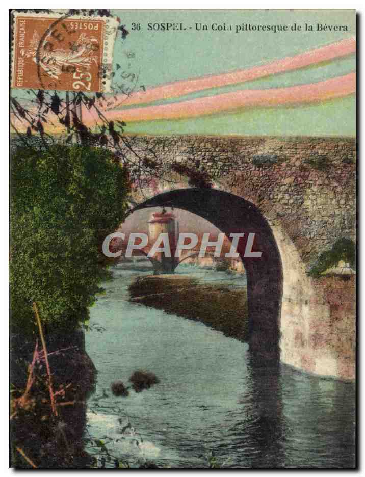 CPA Sospel Un Coin Pittoresque de la Bevera