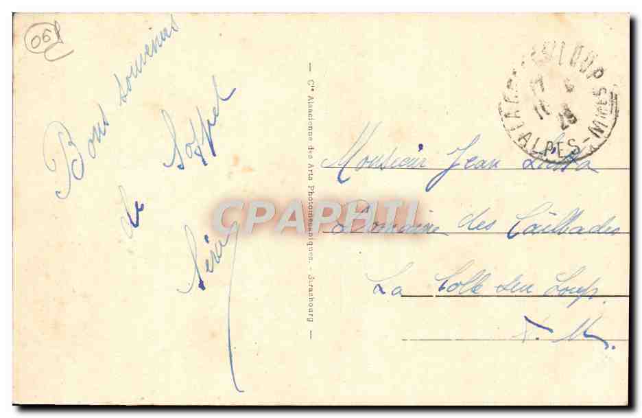 CPA Sospel Un Coin Pittoresque de la Bevera — Rückseite