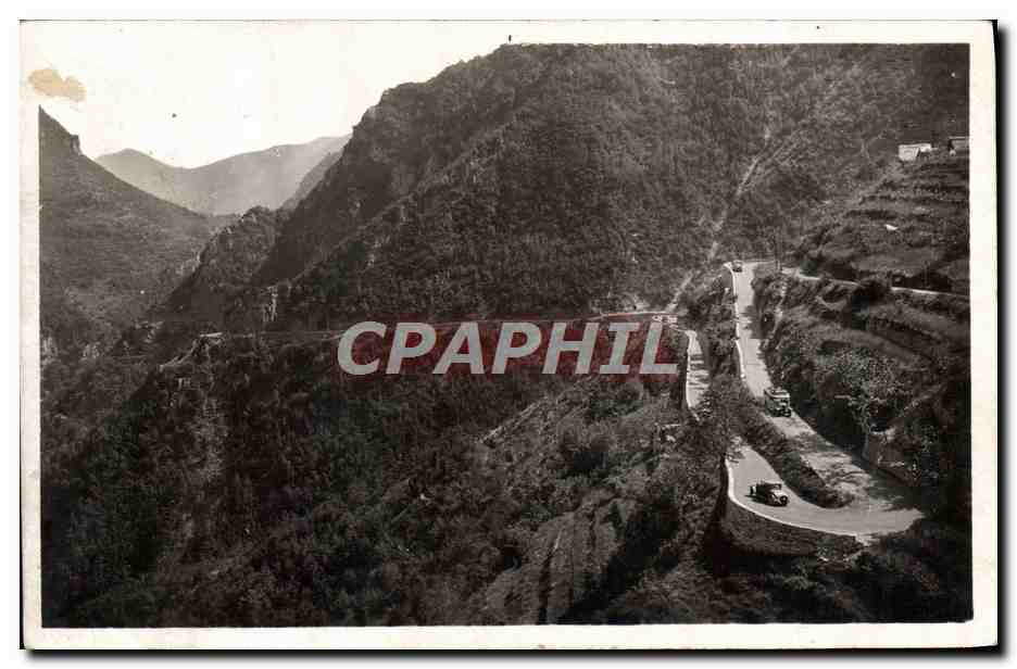 CPA Sospel Les Lacets de la Route de Moulinet a Sospel