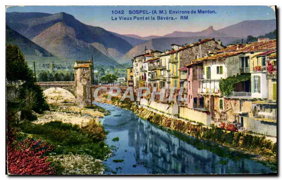CPA Sospel Environs de Menton Le Vieux Pont la Bevera
