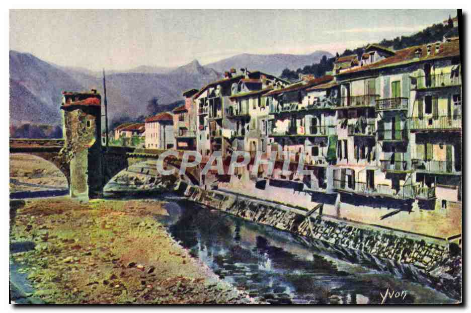 CPA Sospel Vieilles maisons sur la Bevera