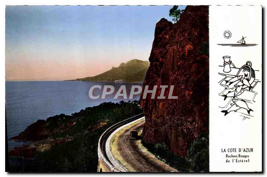CPM Rochers rouges de l'Esterel Corniche d'Or Route du bord de mer entre Theoule et le Trayas Le Cap Roux