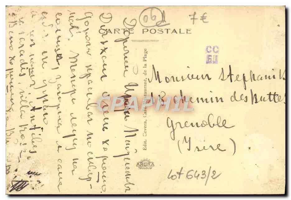 CPA Theoule La Baie et le Chateau — Rückseite