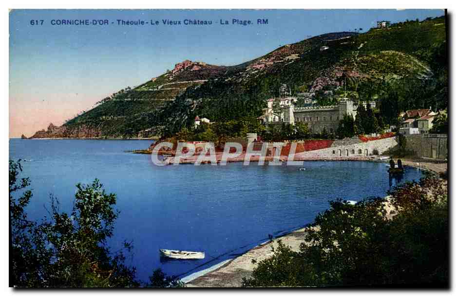 CPA Corniche d'Or Theoule Le vieux chateau La plage 