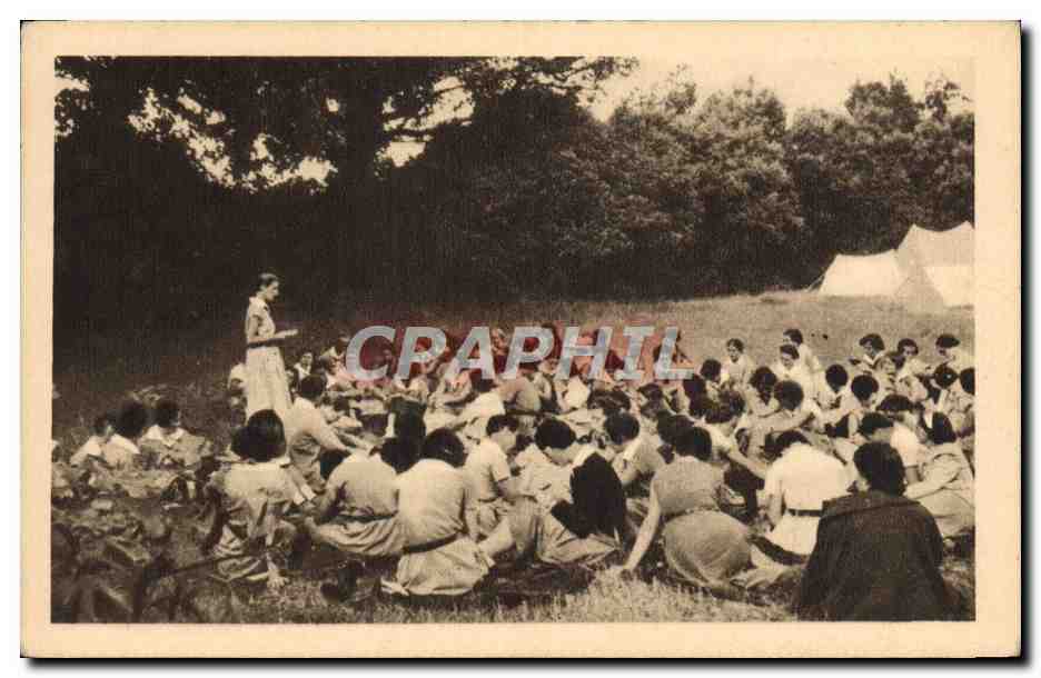 CPA Scout Scoutisme Jamboree Camp de cheftaines Palabre matinale 