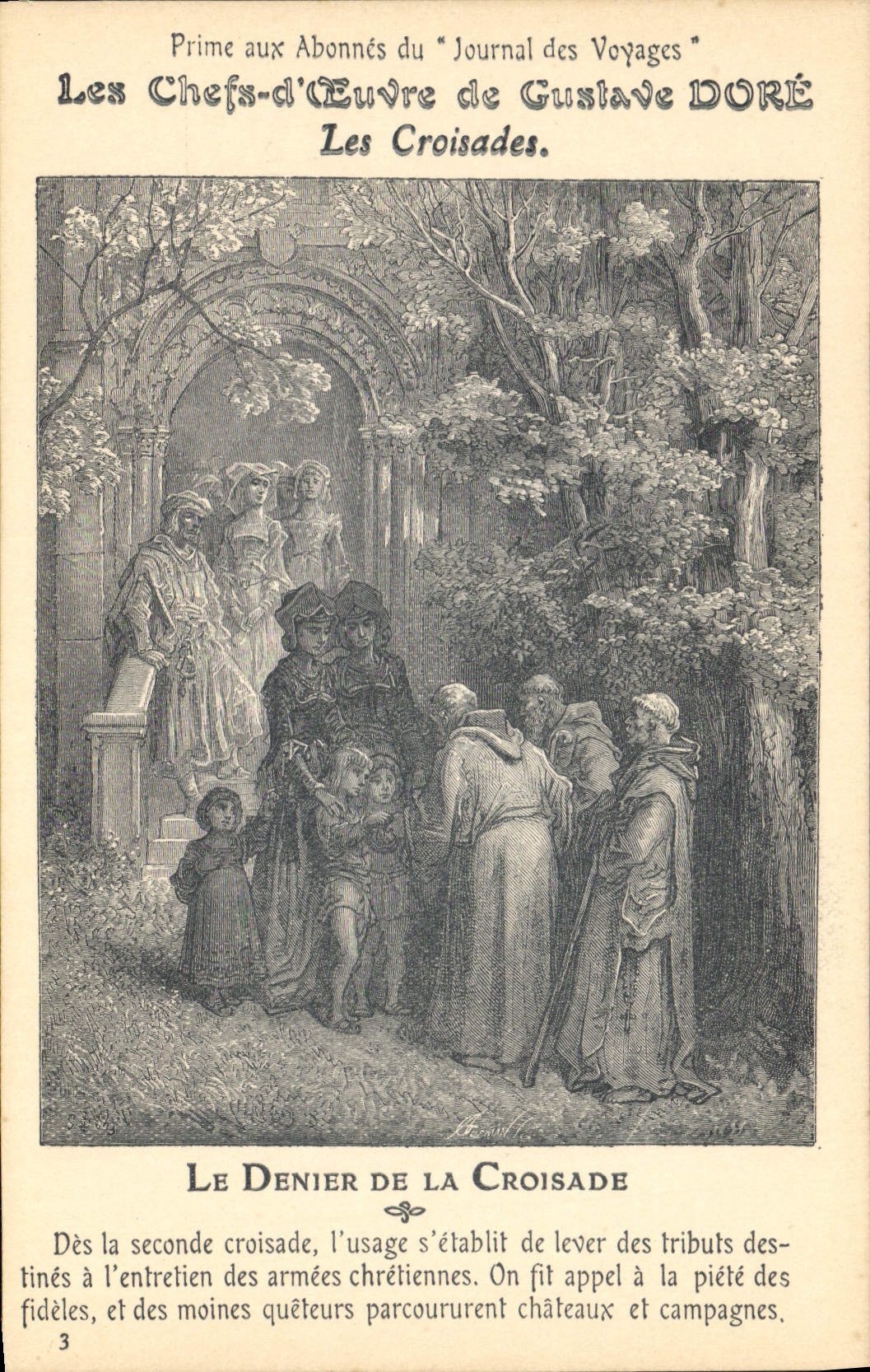 Les Chefs-d'Œuvre de Gustave Doré — Le Dernier de la Croisade — Prime aux Abonnés du Journal des Voyages