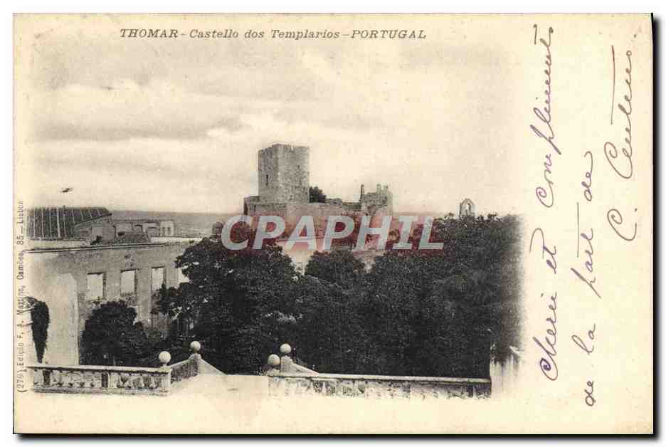 CPA Thomar Castello dos Templarios Portugal Templier