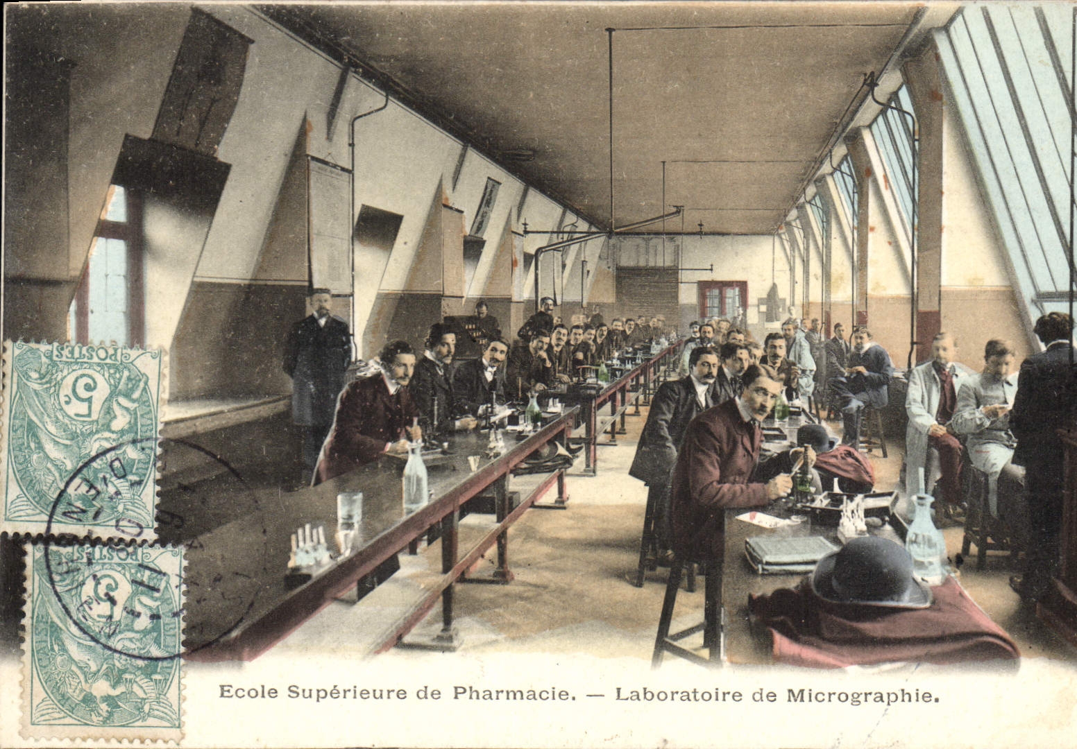 Ecole Supérieure de Pharmacie — Laboratoire de Micrographie — Sini-aquarelle A. Breger, Paris (déposé)