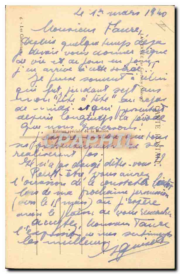 Maison des travailleurs de la pharmacie-droguerie — Garette (Côte-d'Or) — Édition spéciale de la Maison — Rückseite
