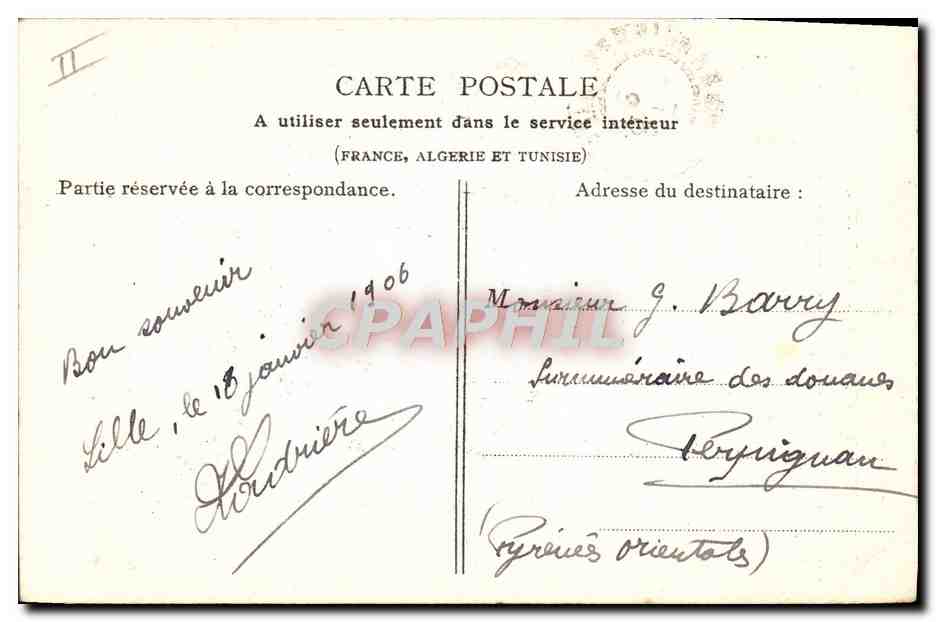 CPA Lille Faculte de medecine et de pharmacie  — Rückseite