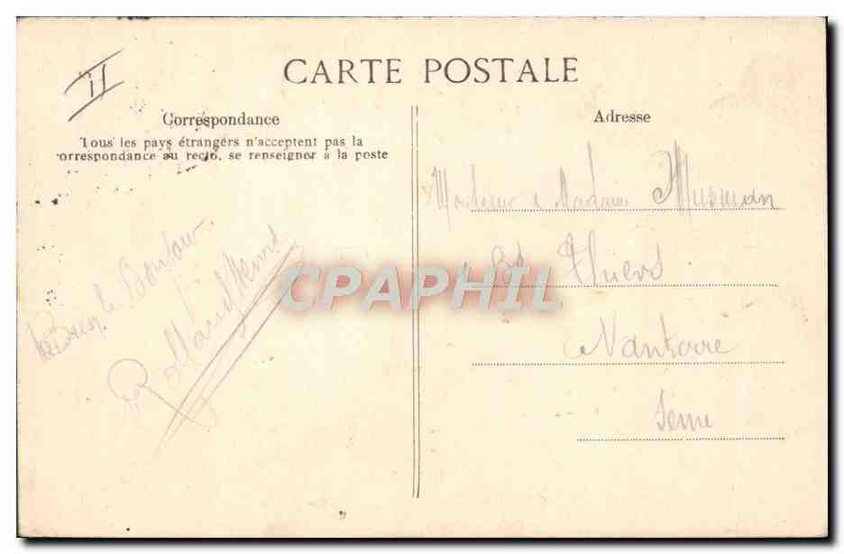 Hôpital Beaujon — Pavillon Pasteur — A.P. n°8 — Rückseite