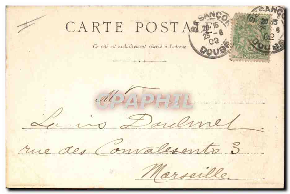 CPA Besancon Ancienne tourelle Rue Pasteur — Rückseite