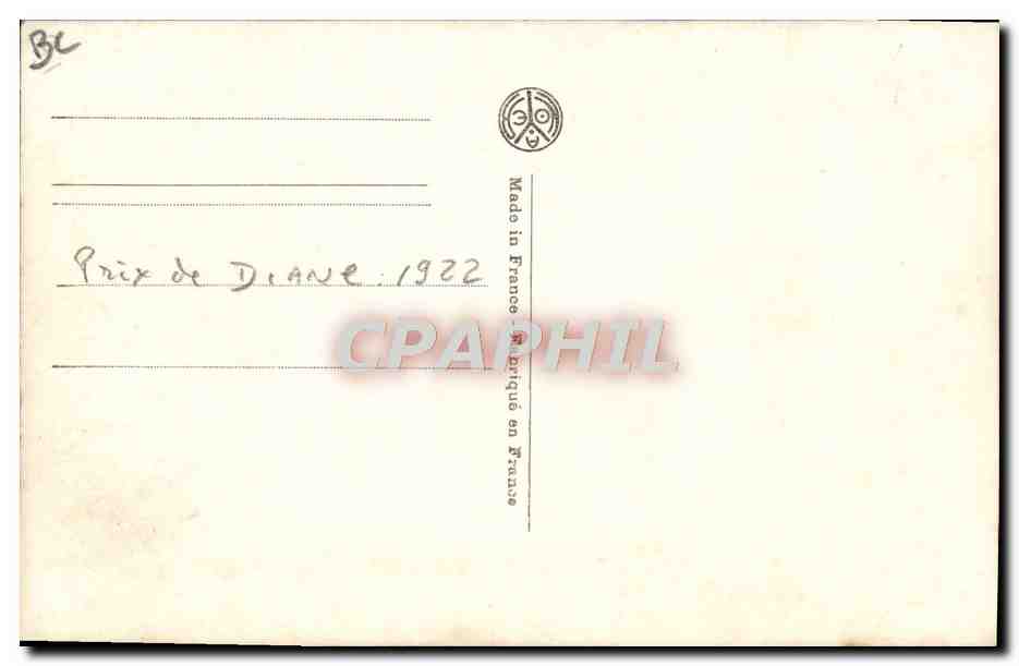 Zariba monté par G. Stern — Course hippique — CPAPHIL — Verso